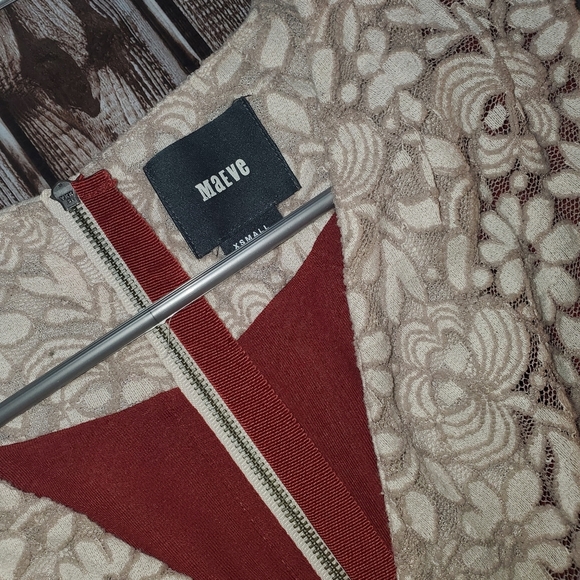 Anthropologie White/Red Maeve Lace Dress - Picture 2 of 7